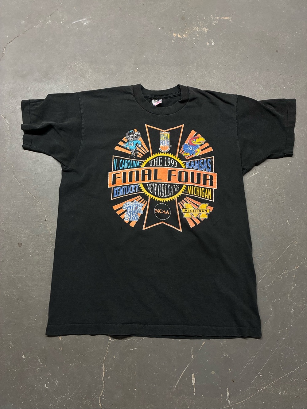 Vintage 1993 NCAA Final Four March Madness New Orleans black tshirt Men’s XL